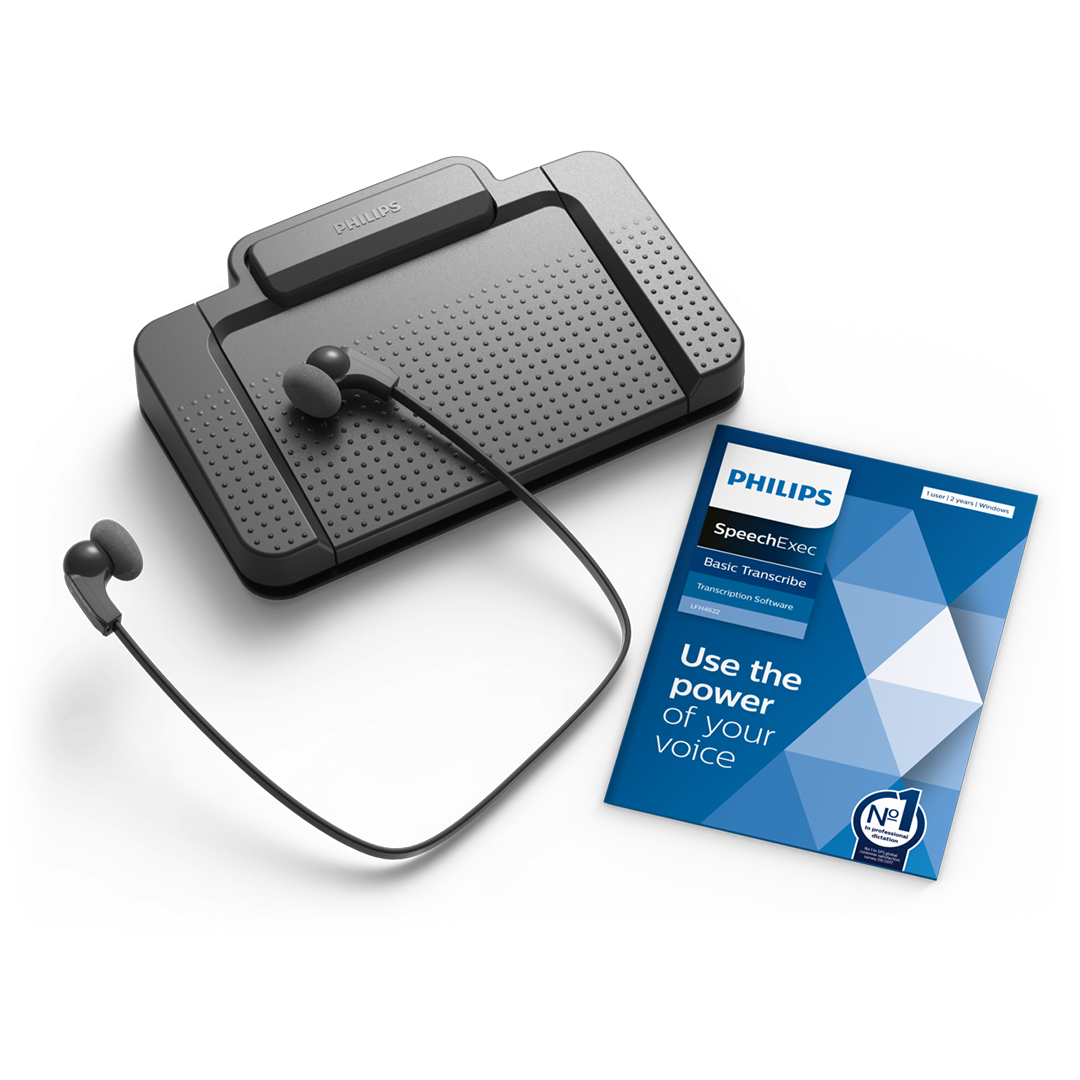 Philips SpeechExec Transcription Set + SpeechExec Basic Transcribe 11 - 2 year license key LFH 7177/06